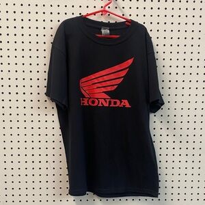 Youth Fox Valley Cycles Honda Black T-Shirt with Red Logo